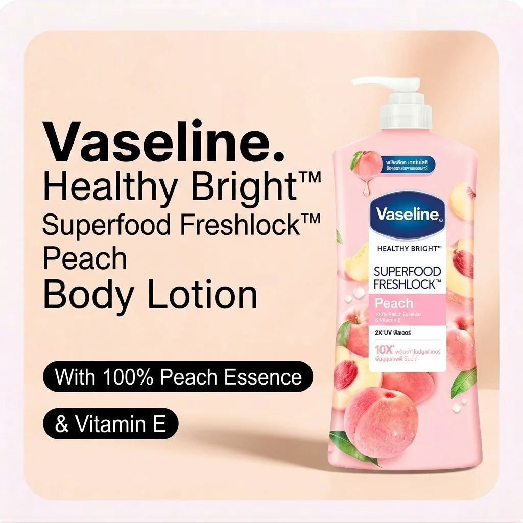 Vaseline Body Lotion Healthy Bright Freshlock Peach 500ml Vaseline Lotion