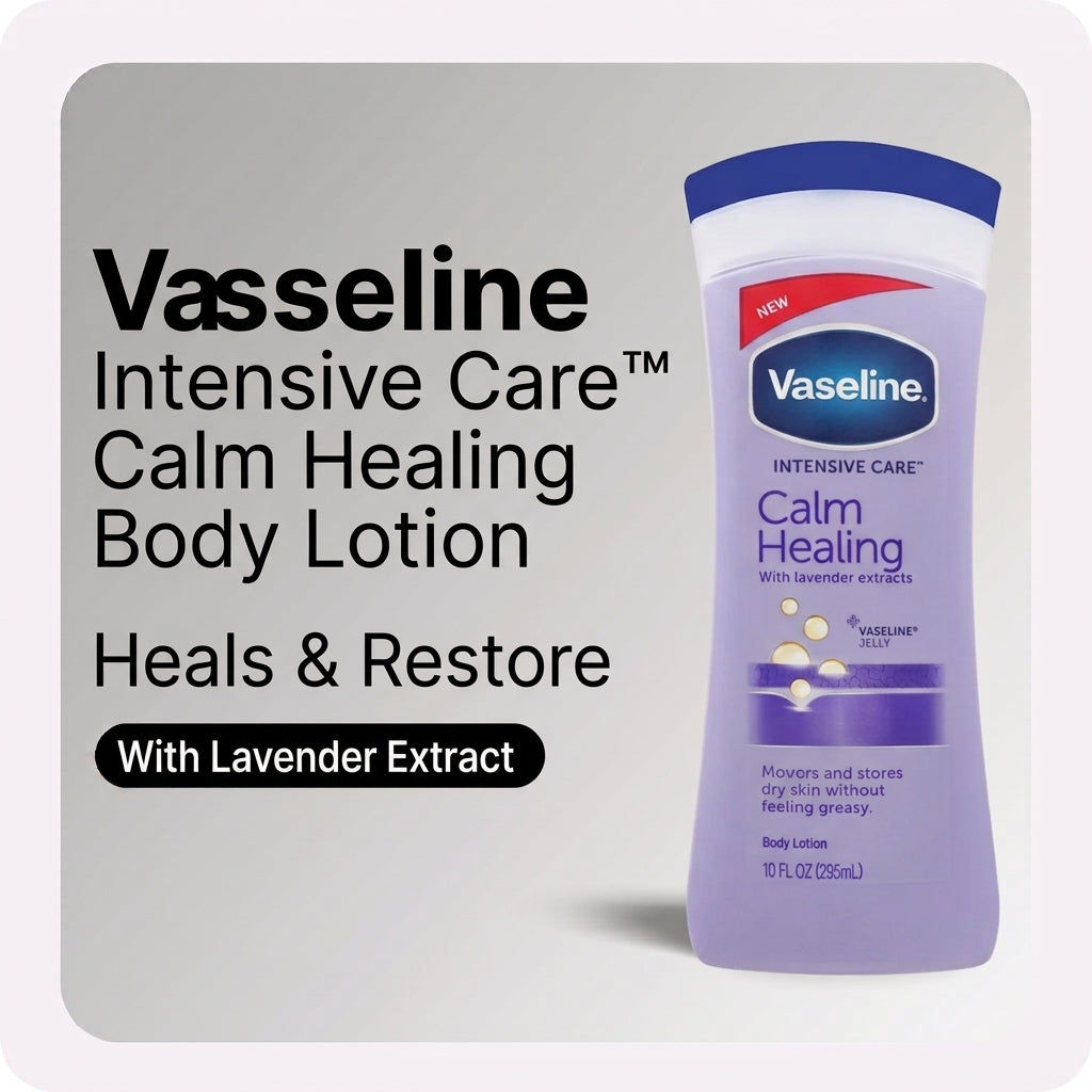 Vaseline Lavender Calming 72HR Moisture Lotion Moisturizer for Dry Skin 295ml