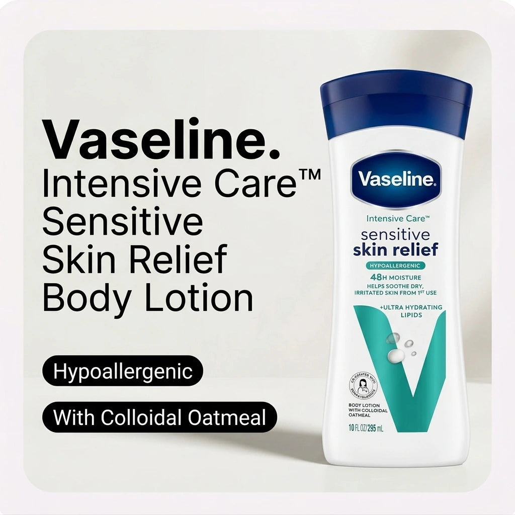 Vaseline Lotion Intensive Care Sensitive Skin Relief Lotion (295ml)