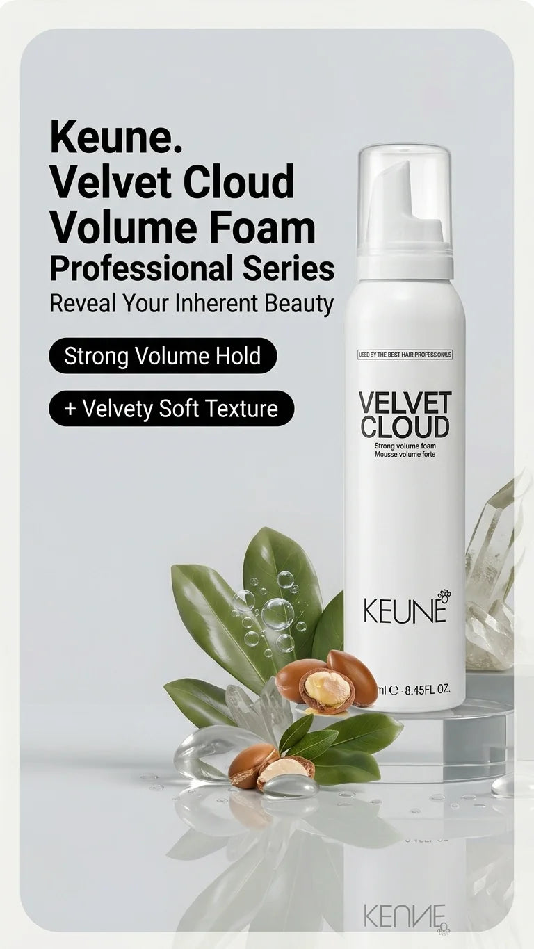 Keune Velvet Cloud Volume Foam - Professional Hair Styling Mousse